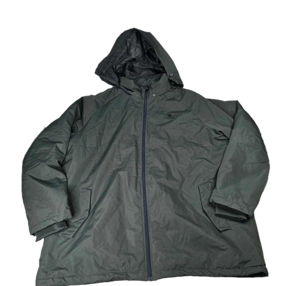 Camel Active Men's Hooded Jacket Green Zip‎ Front Pockets Size XXL 3XL
